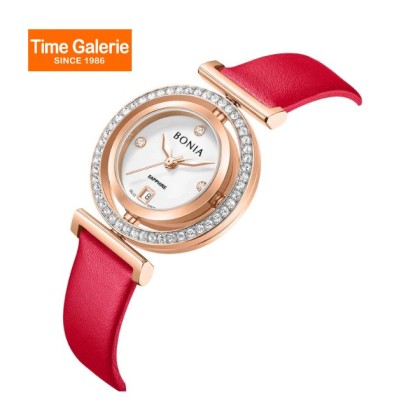 Bonia Elegance BNB10926-2517S Red Leather Strap Women Watch Bonia Elegance BNB10926-2517S Red Leather Strap Women Watch