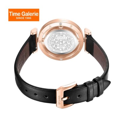 Bonia Elegance BNB10926-2537S Black Leather Strap Women Watch Bonia Elegance BNB10926-2537S Black Leather Strap Women Watch