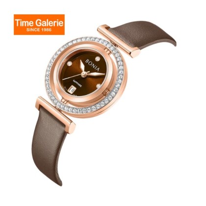 Bonia Elegance BNB10926-2547S Brown Leather Strap Women Watch Bonia Elegance BNB10926-2547S Brown Leather Strap Women Watch