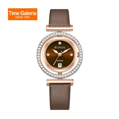 Bonia Elegance BNB10926-2547S Brown Leather Strap Women Watch Bonia Elegance BNB10926-2547S Brown Leather Strap Women Watch