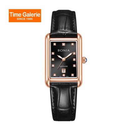 Bonia Elegance BNB10912-2537 Black Leather Strap Women Watch Bonia Elegance BNB10912-2537 Black Leather Strap Women Watch