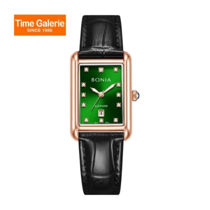 Bonia Elegance BNB10912-2597 Black Leather Strap Women Watch Bonia Elegance BNB10912-2597 Black Leather Strap Women Watch