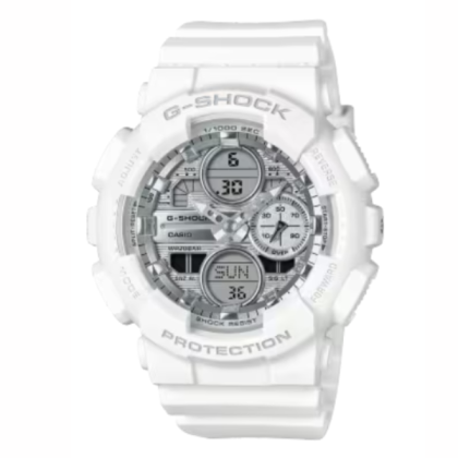CASIO G-SHOCK GMAS140VA-7A WHITE BIO-BASED RESIN BAND ANALOG-DIGITAL WOMEN WATCH CASIO G-SHOCK GMAS140VA-7A WHITE BIO-BASED RESIN BAND ANALOG-DIGITAL WOMEN WATCH