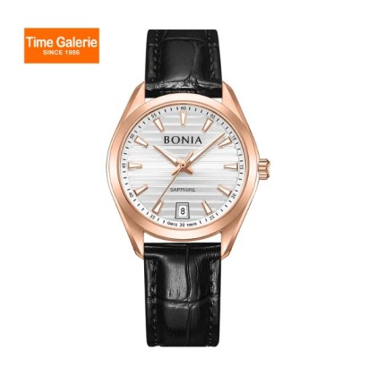 Bonia Elegance BNB10916-2512 Black Leather Strap Women Watch Bonia Elegance BNB10916-2512 Black Leather Strap Women Watch
