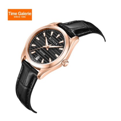 Bonia Elegance BNB10916-2532 Black Leather Strap Women Watch Bonia Elegance BNB10916-2532 Black Leather Strap Women Watch