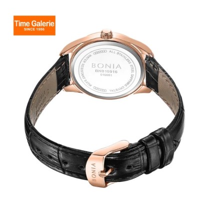 Bonia Elegance BNB10916-2532 Black Leather Strap Women Watch Bonia Elegance BNB10916-2532 Black Leather Strap Women Watch