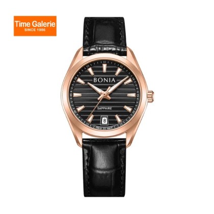Bonia Elegance BNB10916-2532 Black Leather Strap Women Watch Bonia Elegance BNB10916-2532 Black Leather Strap Women Watch