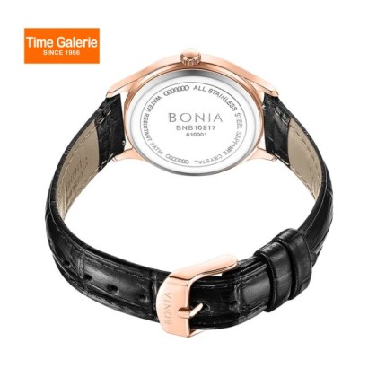 Bonia Elegance BNB10917-2534 Black Leather Strap Women Watch Bonia Elegance BNB10917-2534 Black Leather Strap Women Watch