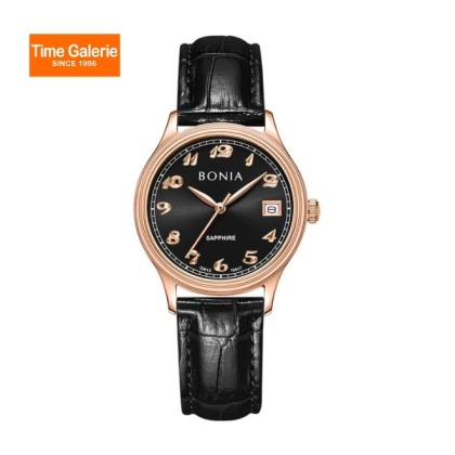Bonia Elegance BNB10917-2534 Black Leather Strap Women Watch Bonia Elegance BNB10917-2534 Black Leather Strap Women Watch