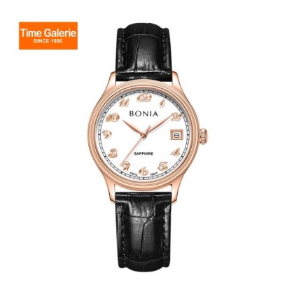 Bonia Elegance BNB10917-2514 Black Leather Strap Women Watch Bonia Elegance BNB10917-2514 Black Leather Strap Women Watch