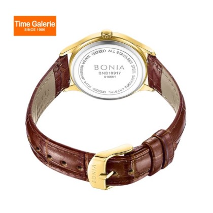 Bonia Elegance BNB10917-2214 Brown Leather Strap Women Watch  