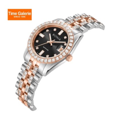 Bonia Elegance BNB10950-3637S Black Dial Stainless Steel Women Watch Bonia Elegance BNB10950-3637S Black Dial Stainless Steel Women Watch