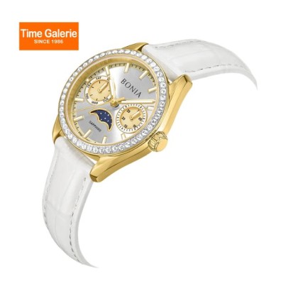 Bonia Contemporary BNB10934-2212S White Leather Strap Women Watch Bonia Contemporary BNB10934-2212S White Leather Strap Women Watch