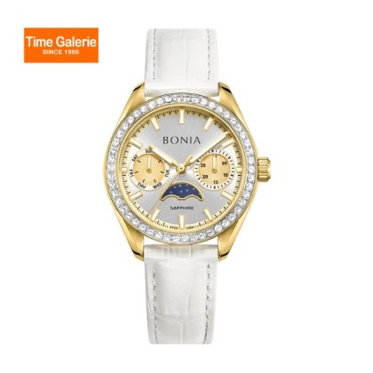 Bonia Contemporary BNB10934-2212S White Leather Strap Women Watch Bonia Contemporary BNB10934-2212S White Leather Strap Women Watch