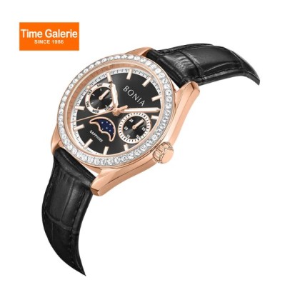 Bonia Contemporary BNB10934-2532S Black Leather Strap Women Watch Bonia Contemporary BNB10934-2532S Black Leather Strap Women Watch