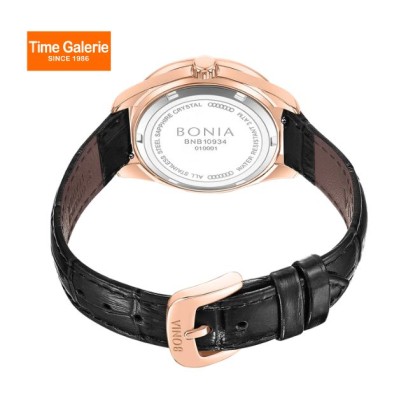Bonia Contemporary BNB10934-2532S Black Leather Strap Women Watch Bonia Contemporary BNB10934-2532S Black Leather Strap Women Watch