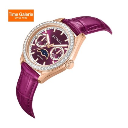 Bonia Contemporary BNB10934-2562S Purple Leather Strap Women Watch Bonia Contemporary BNB10934-2562S Purple Leather Strap Women Watch