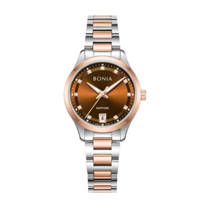 Bonia Elegance BNB10948-2647 Silver Rose Gold Stainless Steel Women Watch Bonia Elegance BNB10948-2647 Silver Rose Gold Stainless Steel Women Watch