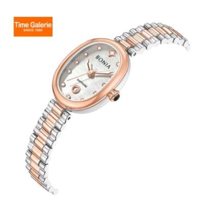 Bonia Elegance BNB10949-2657 White Mother Of Pearl Stainless Steel Women Watch