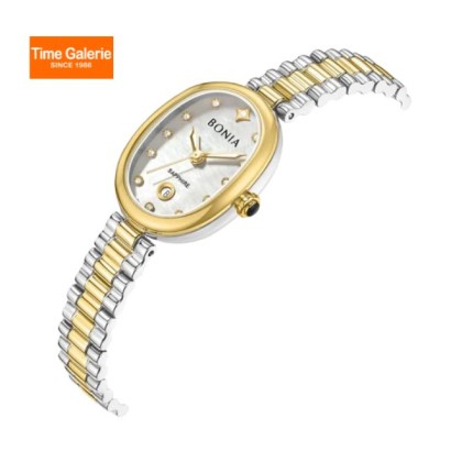 Bonia Elegance BNB10949-2157 White Mother Of Pearl Stainless Steel Women Watch 