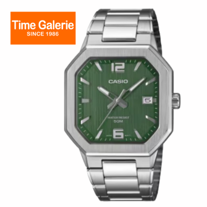 CASIO GENERAL MTP-B195D-3AV DATE DISPLAY GREEN DIAL STAINLESS STEEL BAND ANALOG MEN WATCH CASIO GENERAL MTP-B195D-3AV DATE DISPLAY GREEN DIAL STAINLESS STEEL BAND ANALOG MEN WATCH