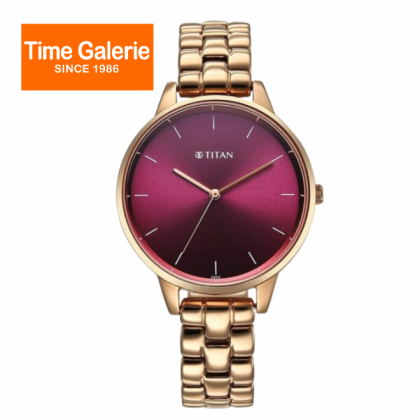 Titan Neo 2648WM11 Maroon Dial Stainless Steel Strap Quartz Analog Women Watch Titan Neo 2648WM11 Maroon Dial Stainless Steel Strap Quartz Analog Women Watch