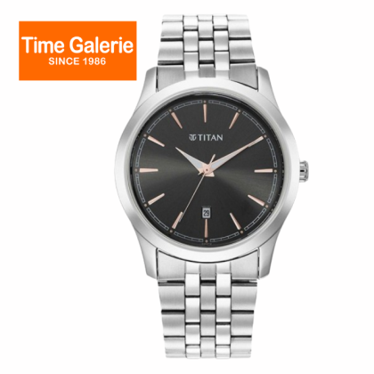 Titan Trendsetters 1823SM01 Anthracite Dial Stainless Steel Strap Analog Men Watch Titan Trendsetters 1823SM01 Anthracite Dial Stainless Steel Strap Analog Men Watch