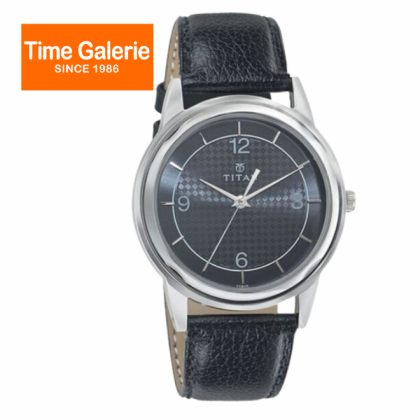 Titan Quartz 1638SL04 Black Dial Leather Strap Analog Men Watch Titan Quartz 1638SL04 Black Dial Leather Strap Analog Men Watch