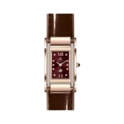 Paris Polo Club PPC-FB06-RG-RD Japanese Movement Brown Leather Women Watch Paris Polo Club PPC-FB06-RG-RD Japanese Movement Brown Leather Women Watch