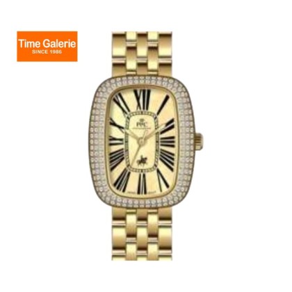 Paris Polo Club PPC-FD01-GD-GD Gold Dial Butterfly Clasp Women Watch Paris Polo Club PPC-FD01-GD-GD Gold Dial Butterfly Clasp Women Watch