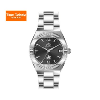 Paris Polo Club PPC-FD02-SL-BK Black Dial Date Function Women Watch Paris Polo Club PPC-FD02-SL-BK Black Dial Date Function Women Watch