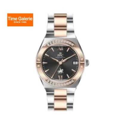 Paris Polo Club PPC-FD02-SR-BK Black Dial Date Function Women Watch Paris Polo Club PPC-FD02-SR-BK Black Dial Date Function Women Watch
