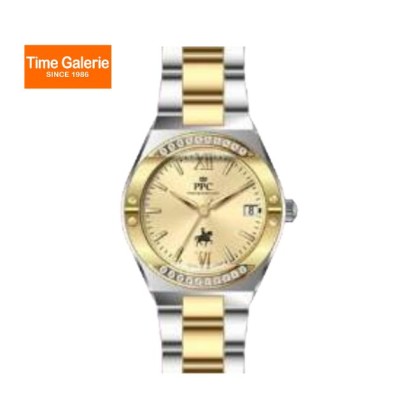 Paris Polo Club PPC-FD02-SG-GD Gold Dial Date Function Women Watch Paris Polo Club PPC-FD02-SG-GD Gold Dial Date Function Women Watch