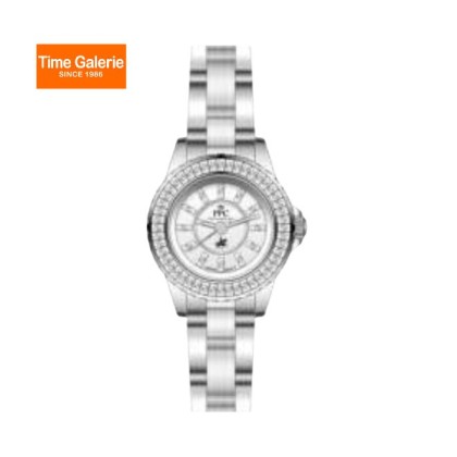 Paris Polo Club PPC-FE12-SL-WE White Dial Solid Steel Band Women Watch
