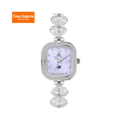 Paris Polo Club PPC-FE13-SL-PR Purple Dial Sparkling Crystal Bracelet Women Watch 
