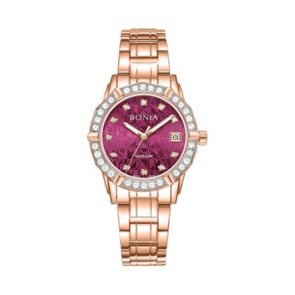 Bonia Elegance BNB10893-2567S Purple Dial Stainless Steel Women Watch Bonia Elegance BNB10893-2567S Purple Dial Stainless Steel Women Watch