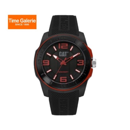 CAT GRIDLOCK LX-161-21-138 Analog Black Silicone Strap Men Watch CAT GRIDLOCK LX-161-21-138 Analog Black Silicone Strap Men Watch