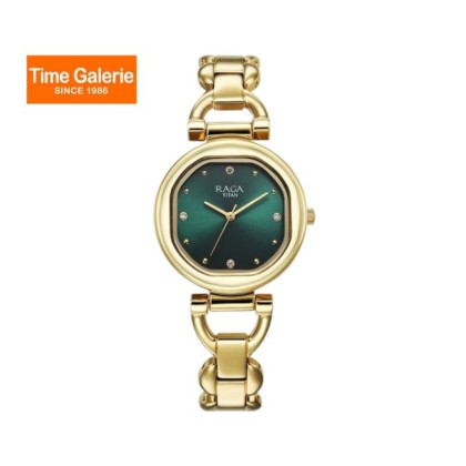 Titan Raga Showstopper 95301YM01 Green Dial Metal Women Watch Titan Raga Showstopper 95301YM01 Green Dial Metal Women Watch