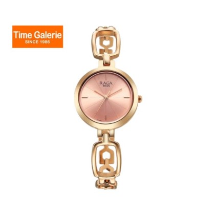 Titan Raga 2725WM02 Rose Gold Dial Metal Strap Women Watch Titan Raga 2725WM02 Rose Gold Dial Metal Strap Women Watch