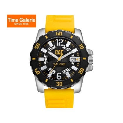 Cat Steel Barricade AR-141-27-137 Analog Yellow Silicone Men Watch Cat Steel Barricade AR-141-27-137 Analog Yellow Silicone Men Watch
