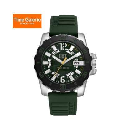 Cat Steel Barricade AR-141-23-133 Analog Green Silicone Men Watch Cat Steel Barricade AR-141-23-133 Analog Green Silicone Men Watch