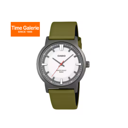 Casio General MTP-B220BL-7AVDF Green Genuine Leather Strap Men Watch Casio General MTP-B220BL-7AVDF Green Genuine Leather Strap Men Watch