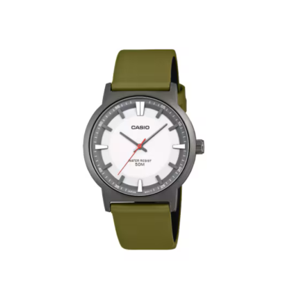 Casio General MTP-B220BL-7AVDF Green Genuine Leather Strap Men Watch Casio General MTP-B220BL-7AVDF Green Genuine Leather Strap Men Watch