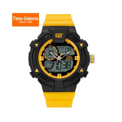 Cat DUALMODE MI-165-27-137 Analog Yellow Rubber Strap Men Watch