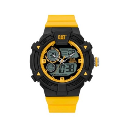 Cat DUALMODE MI-165-27-137 Analog Yellow Rubber Strap Men Watch