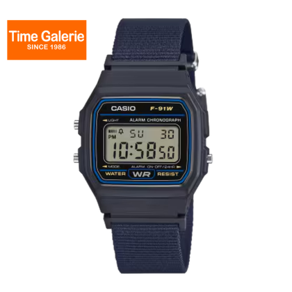 Casio General F-91WF-2ADF Digital Cloth Band Unisex Watch Casio General F-91WF-2ADF Digital Cloth Band Unisex Watch
