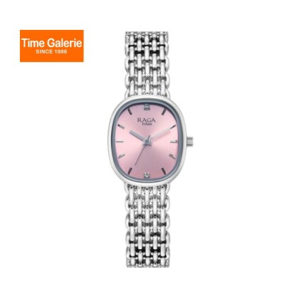 Titan Raga 95430SM01 Analog Pink Dial Silver Metal Strap Women Watch Titan Raga 95430SM01 Analog Pink Dial Silver Metal Strap Women Watch