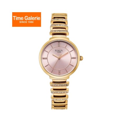 Titan Raga 95431WM01 Analog Pink Dial Rose Gold Metal Strap Women Watch Titan Raga 95431WM01 Analog Pink Dial Rose Gold Metal Strap Women Watch