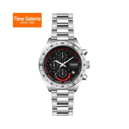 U.S Master Polo Club USM-FD01-SL-BK Date Function Solid Steel Band Men Watch U.S Master Polo Club USM-FD01-SL-BK Date Function Solid Steel Band Men Watch