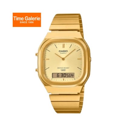 Casio Vintage AQ-240EG-9A Adjustable Clasp Stainless Steel Unisex Watch Casio Vintage AQ-240EG-9A Adjustable Clasp Stainless Steel Unisex Watch